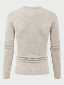 EURMUSE Men 2pcs Pack Solid Slim Fit Sweater - Multicolor - View 6