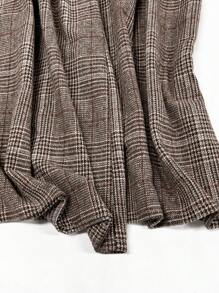 SHEIN Clasi Plus Size Elegant Casual Plaid Wide Leg Pants, For Autumn/Winter Fall Cloth For Women