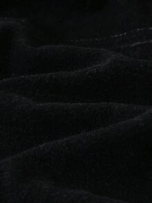 SHEIN Áo khoác denim màu đen mềm mại ấm áp dễ thương hợp thời trang cho bé trai, quần áo giữ nhiệt mùa thu/đông mặc trong nhà/ngoài trời cho bé trai - màu đen - Xem 7