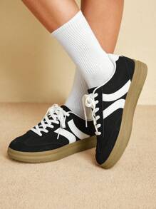 CUCCOO EASI Women's Casual Colorblock Vintage Sneakers Tainers