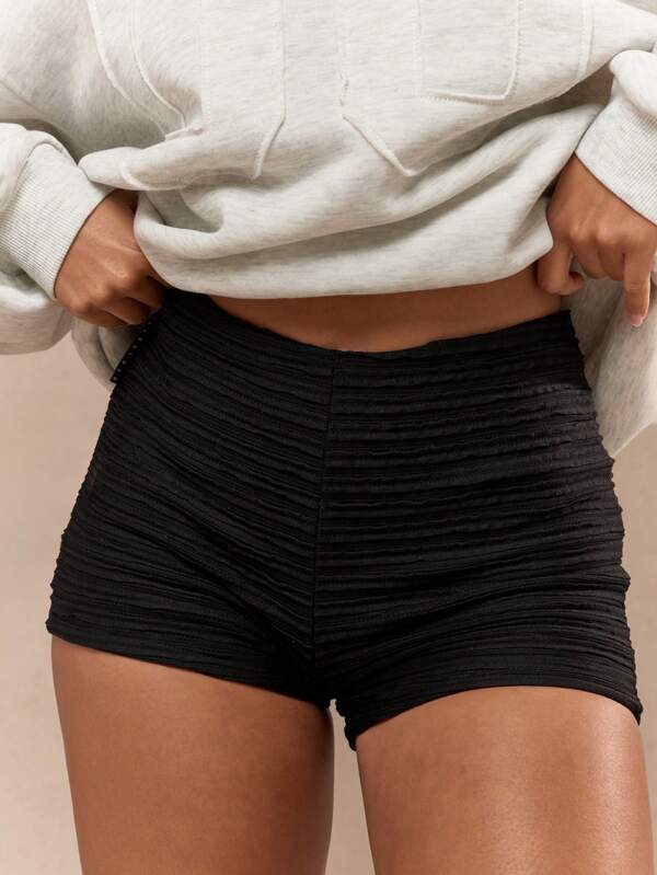 MISSGUIDED Punk Textured Ribbed Fitted Sweater Shorts