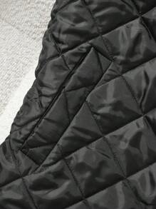 SHEIN Clasi Chaleco/Chaqueta acolchada de algodón reversible con estampado de leopardo y negro, para otoño/invierno - Multicolor - Ver 11