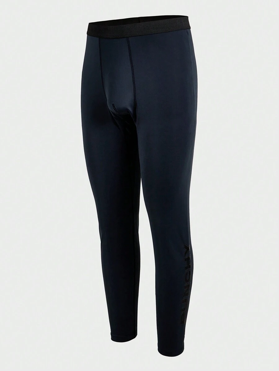 Manfinity Sport Corelite Boyfriend Style Men's Contrast Color Casual Sports Gym Compression Legging Pants - Black - View 1