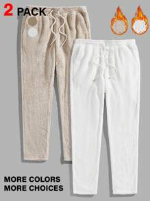 Manfinity VCAY 2pcs Men Knit Slim Fit Straight Casual Top, Suitable For Daily Match - Multicolor - View 1