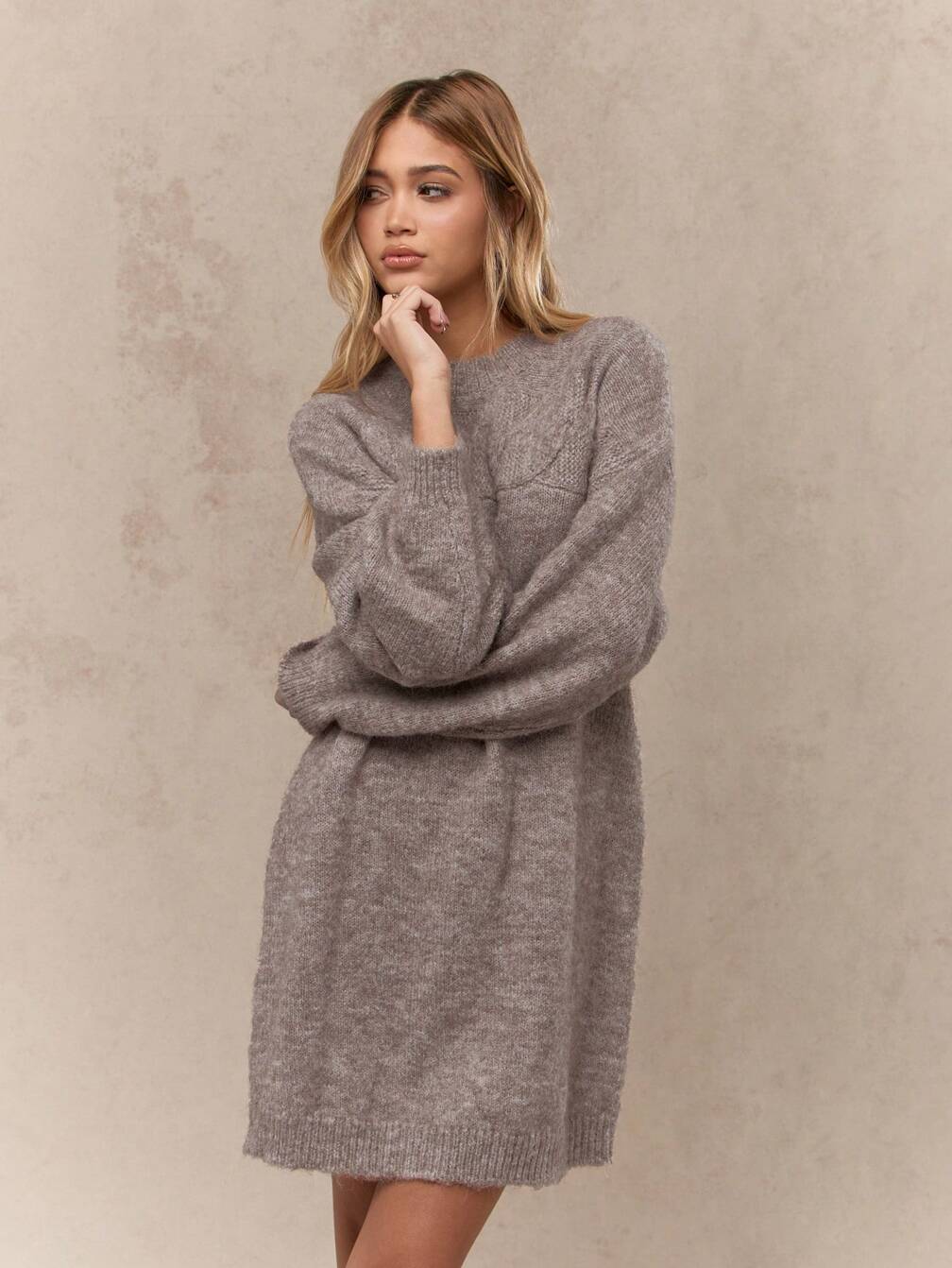 missguided oversized sweater dress MISSGUIDED Cozy Fleece Oversized Hooded Sweater DressMISSGUIDED