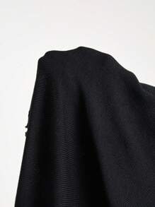 Manfinity Roghcode Men's Crew Neck Long Sleeve Stylish Letter Printed Casual Comfortable Sweater - Black - View 3