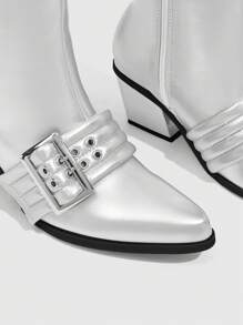 Cuccoo CUCCOO GRLICON Women's Mid-Calf Boots, Y2K Style, Punk Rock, Biker, Cool Girl Outfit, Suitable For Halloween, Christmas, Party