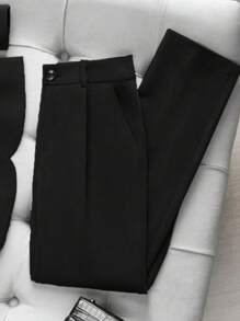 Franclia 女士办公室正式西装套装，两件套，通勤装 - 黑色 - 查看 4