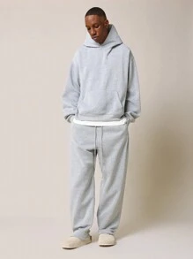 SUMWON Oversized French Terry Pullover Hoodie - Grey - View 5