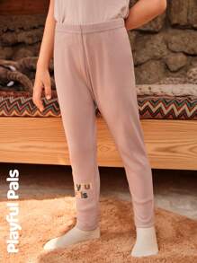 SHEIN 3 Peças Leggings estampadas com Estampas de Animais Fofas/Retrô/Casuais para Meninas Jovens, Adequadas para Uso Interno e Externo, Primavera/Outono/Inverno - Multicolorido - Visão 8