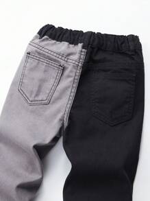 SHEIN Quần Jeans Denim Túi Xéo Phối Màu Cho Bé Trai Thường Ngày Ngoài Trời - Nhiều màu - Xem 6