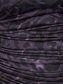 INAWLY 女士性感豹纹抹胸上衣 - 紫色 - 查看 7