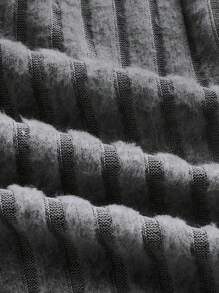 SHEIN MOD 女式纯色褶皱不对称无袖休闲上衣，女式，海滩女式背心，西式，外出背心，商务休闲背心，音乐会女装，性感装，狂欢节装 - 深灰色 - 查看 5