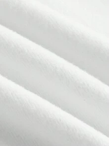 SHEIN EZwear 2 件女式基本款修身休闲针织短长袖 T 恤，黑色和白色 - 黑與白 - 查看 9