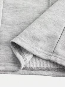 SHEIN Girlism Tween Girls' Winter Streetwear Basic Casual Loose Fit Gray Sweatpants,Christmas/New Year/Thanksgiving/Party/Elegant/Chic,Comfortable,Warm