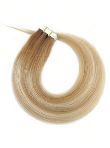 20pcs Tape In Straight Human Hair Extension Real Extension For Women Daily Use Real Easy Wear Natural Looking Ombre Color Tape In Hair Tape Ins Hair Extentions