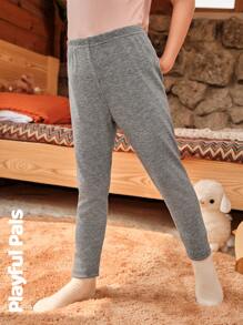 SHEIN 3 Peças Leggings estampadas com Estampas de Animais Fofas/Retrô/Casuais para Meninas Jovens, Adequadas para Uso Interno e Externo, Primavera/Outono/Inverno - Multicolorido - Visão 7