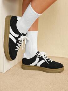 CUCCOO EASI Women's Casual Colorblock Vintage Sneakers Tainers