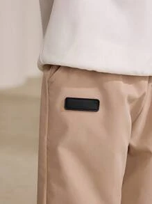 SHEIN Young Boy Casual Versatile Drawstring Hem Pants - Multicolor - View 7