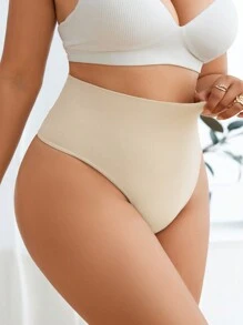 3pcs/Set Celana Dalam Thong Pengontrol Perut Pinggang Tinggi Ukuran Plus - MultiWarna - View 3