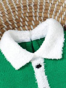 Pelele de bebé niño con estilo navideño, esencial para bebés. Diseño clásico con elemento de Papá Noel, cuello pequeño para mayor ternura, mono de manga larga para comodidad y calidez, haciendo que tu bebé sea el centro de atención durante las fiestas