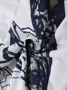 Manfinity Streetrush Pantalones deportivos casuales para hombres con gráfico impreso de rama, cintura con cordón, regalos para novio, regalos de Navidad, pantalones anchos y holgados de estilo urbano con bloques de colores, para el esposo