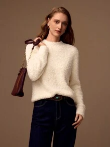 MOTF PREMIUM SUÉTER SÓLIDO DE PUNTO ESPONJOSO - Albaricoque - Ver 5