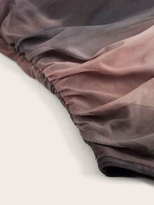 SHEIN Essnce Bộ đồ liền thân in họa tiết Tie-Dye dành cho nữ - Màu xám đen - Xem 9