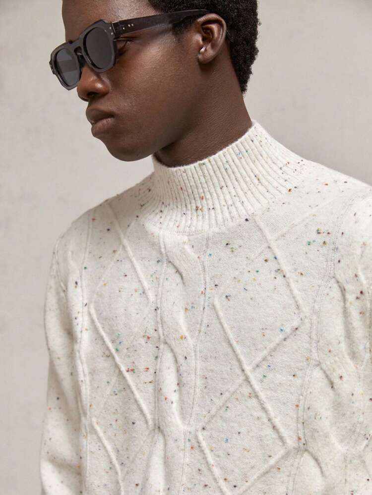 Maglione casual a girocollo lavorato a maglia con maniche lunghe, adatto per l'autunno/inverno, da uomo