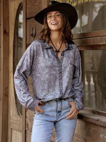 LanaWest Sudadera con capucha casual de manga larga con bolsillo de patchwork para mujer LanaWest, para uso en interiores y exteriores