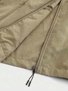 Gym Rark Chaleco con capucha de unicolor para hombre, adecuado para acampar, senderismo - Verde - Ver 6