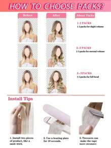 20pcs Tape In Straight Human Hair Extension Real Extension For Women Daily Use Real Easy Wear Natural Looking Ombre Color Tape In Hair Tape Ins Hair Extentions