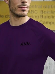 Manfinity Sport Corelite Boyfriend Style Men's Solid Color Round Neck Short Sleeve Sports T-Shirt, Summer