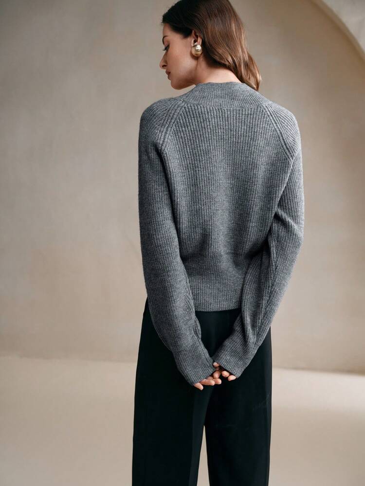 Women's Solid Color Minimalist Urban Chic Special Shoulder Design Knitted Cardigan, Suitable For Autumn, Winter, Going Out, Elegant, Leisure, Formal, Party, Fashionable, New Year, Christmas, Work, Graduation, Wedding