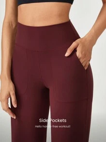 GLOWMODE 29" FeatherFit™ Ease Into It Wide Leg Ultra High-Waist Leggings With Pocket Fall Fall Winter