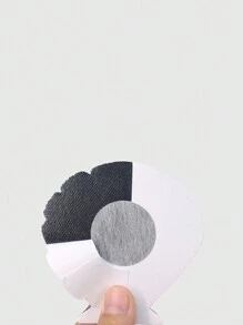 ROMWE Fairycore 1對美人魚殼形金屬亮絲乳貼 - 紫色 - 查看 3