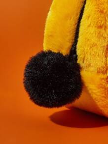 GARFIELD | SHEIN Cartoon Cat Embroidered Plush Makeup Bag - Orange - View 7