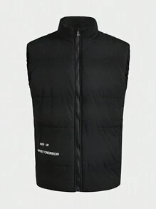 In My Nature Herren Ärmelloser Outdoor Lässig Weste mit Frontverschluss, minimalistisch