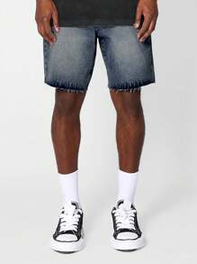 SUMWON Denim Shorts Raw Hem Jorts