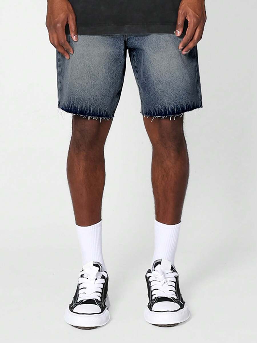 SUMWON Denim Shorts Raw Hem Jorts