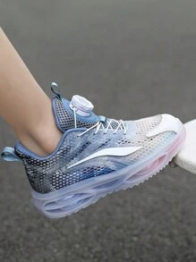 1 Pair Children's Fashion Gradient Color Breathable Mesh Casual Sports Shoes, Non-Slip Durable For Outdoor, Comfortable Rebound Shock Absorption Cute For Little Girls, Cool For Baby