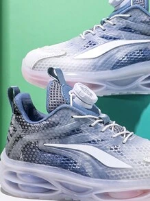 1 Pair Children's Fashion Gradient Color Breathable Mesh Casual Sports Shoes, Non-Slip Durable For Outdoor, Comfortable Rebound Shock Absorption Cute For Little Girls, Cool For Baby