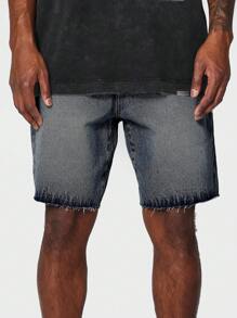 SUMWON Denim Shorts Raw Hem Jorts