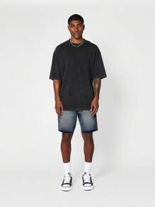 SUMWON Denim Shorts Raw Hem Jorts