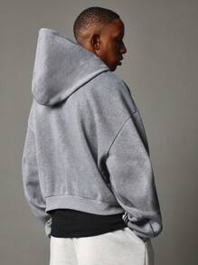 SUMWON Striped Detail Pullover Hoodie With Large Kangaroo Pocket Streetwear Casual Winter Fall Athleisure Active Sporty Urban Daily Comfort