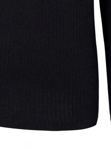 Teen Boys Casual V-Neck POLO Shirt, Suitable For Daily Wear - Black - View 4