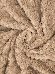 SHEIN LUNE Plus Size Podwójna kieszeń Opadające ramię Zamek błyskawiczny Flanelowa kurtka Zimowe ubrania dla kobiet Nowości Strój damski Strój świąteczny Termiczny - Kawowy brązowy - Zobacz 7