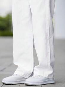 Manfinity Hypemode Jeans rectos de color liso casual para hombre