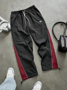 Sport MetroGents Manfinity Sport Metro 男友风撞色抽绳腰休闲运动裤秋季透气