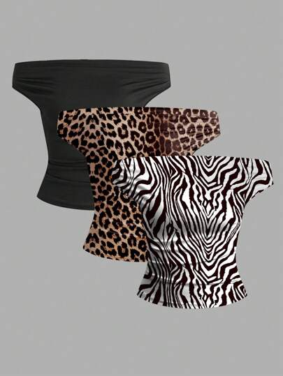 Sweetra Sexy Off Shoulder Cropped Top Design, Slim Fit Waist Exposed Shoulder Blouse Set